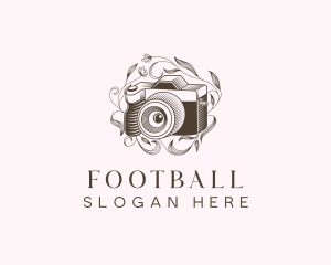 Floral Camera Photography Logo