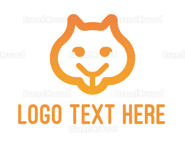 Orange Marmot Face Logo