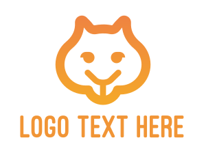 Video - Orange Marmot Face logo design