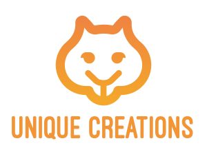 Original - Orange Marmot Face logo design