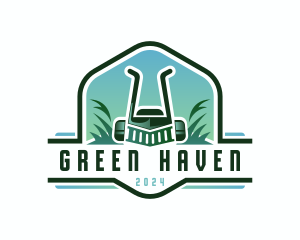 Grass Turf Mower logo design