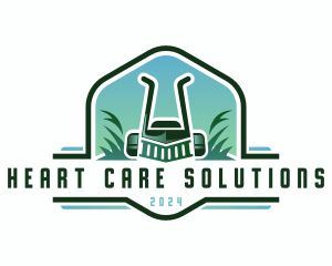 Grass Turf Mower logo design