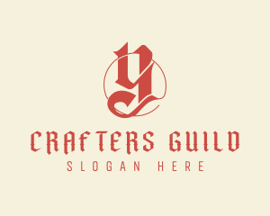 Guild - Gothic Medieval Letter Y logo design
