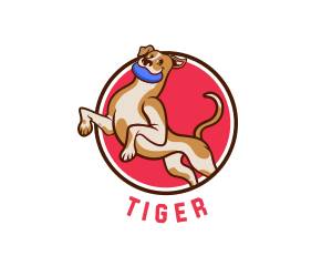 Pet - Dog Canine Frisbee logo design