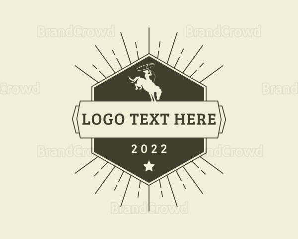 Western Rodeo Cowboy Logo