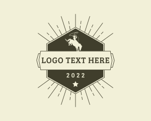 West - Western Rodeo Cowboy logo design