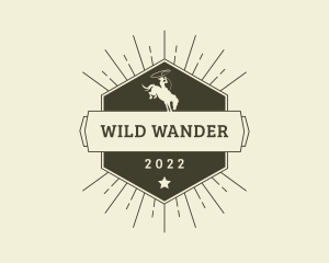 Western Rodeo Cowboy logo design