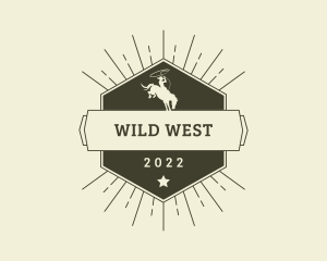 Western Rodeo Cowboy logo design