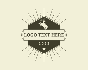 Western Rodeo Cowboy Logo