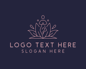 Peace - Lotus Yoga Wellness logo design