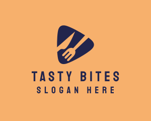 Lunch - Food Restaurant Cutlery logo design