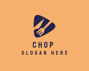 Lunch - Food Restaurant Cutlery logo design