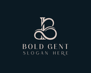 Elegant Flourish Letter B logo design