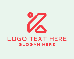 Digital Printing - Abstract Letter K Shapes logo design