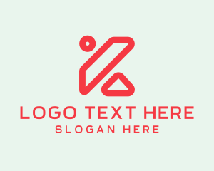 Geometric - Abstract Geometric Letter K logo design