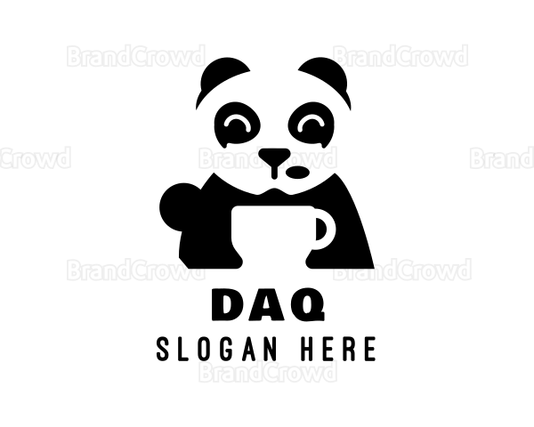 Panda Cafe Coffee Logo