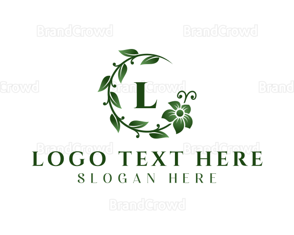 Flower Leaf Natural Organic Logo