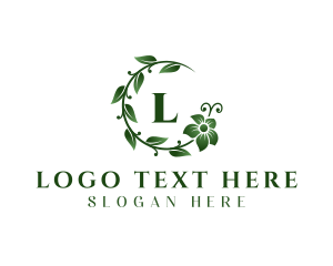 Stationery - Flower Leaf Natural Organic logo design