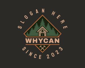 Eco Friendly - Forest Wood Cabin House logo design