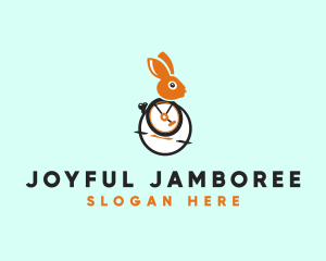 Carnival - Circus Rabbit Unicycle logo design