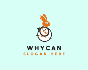 Wheel - Circus Rabbit Unicycle logo design