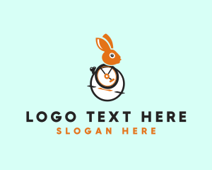 Cute - Circus Rabbit Unicycle logo design