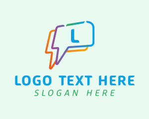 Social Media - Speech Bubble Lettermark logo design