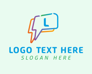 Speech Bubble Communication Logo