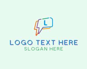 Speech Bubble - Social Media Communication logo design