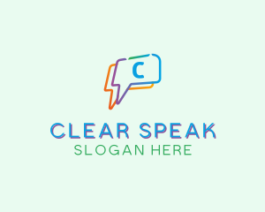 Speech - Social Media Communication logo design