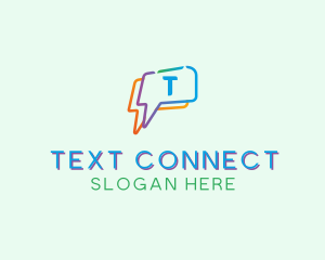 Texting - Social Media Communication logo design