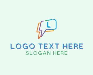 Online Chat - Social Media Communication logo design