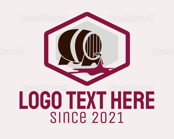 Wine Barrel Badge Logo