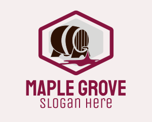 Wine Barrel Badge Logo