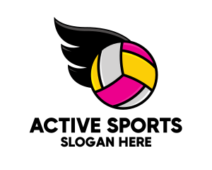 Sports - Volleyball Sports Wing logo design