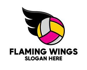 Wings - Volleyball Sports Wing logo design