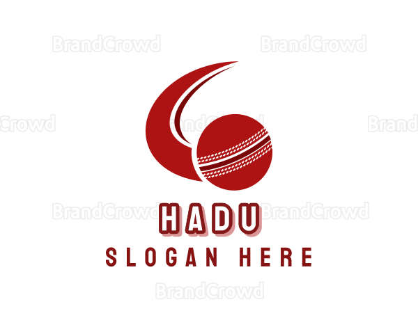 Cricket Ball Swoosh Logo