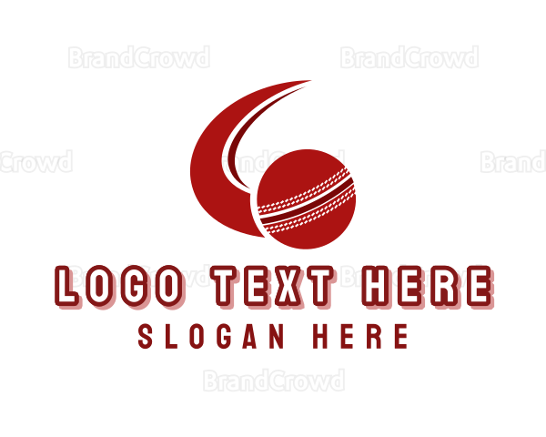 Cricket Ball Swoosh Logo