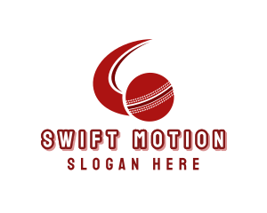 Swoosh - Cricket Ball Swoosh logo design