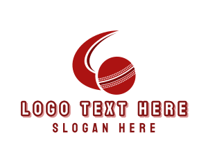 Cricket Ball Swoosh Logo