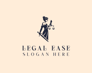 Woman Legal Justice logo design