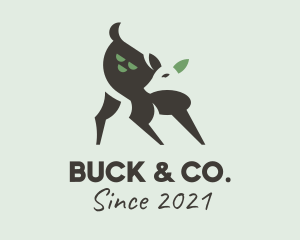 Buck - Wild Doe Animal logo design