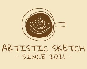 Drawing - Artisanal Hipster Coffee Cafe logo design