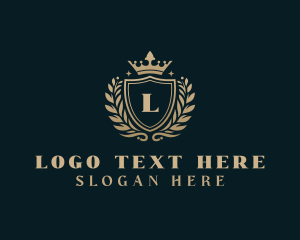 High End - Crown Royal Shield logo design