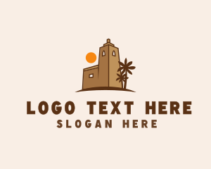 Landmark - Middle East Desert Fort logo design