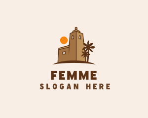 Middle East Desert Fort logo design