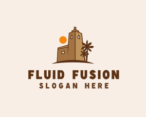 Middle East Desert Fort logo design