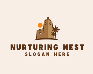 Middle East Desert Fort logo design