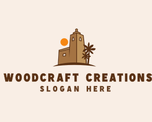 Middle East Desert Fort logo design