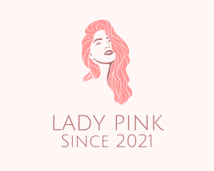 Pink Hairstylist Salon logo design